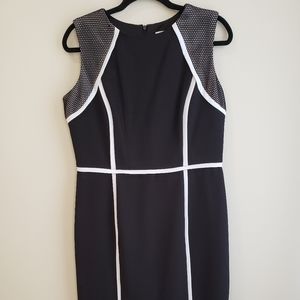 Black Dress with White Piping